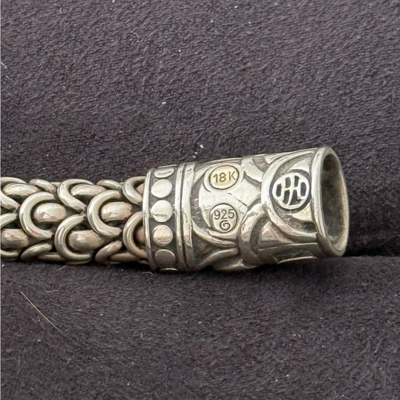 John Hardy Naga Scale Bracelet, 18K Gold, 925 Sterling Silver AUTHENTIC - Picture 3 of 5